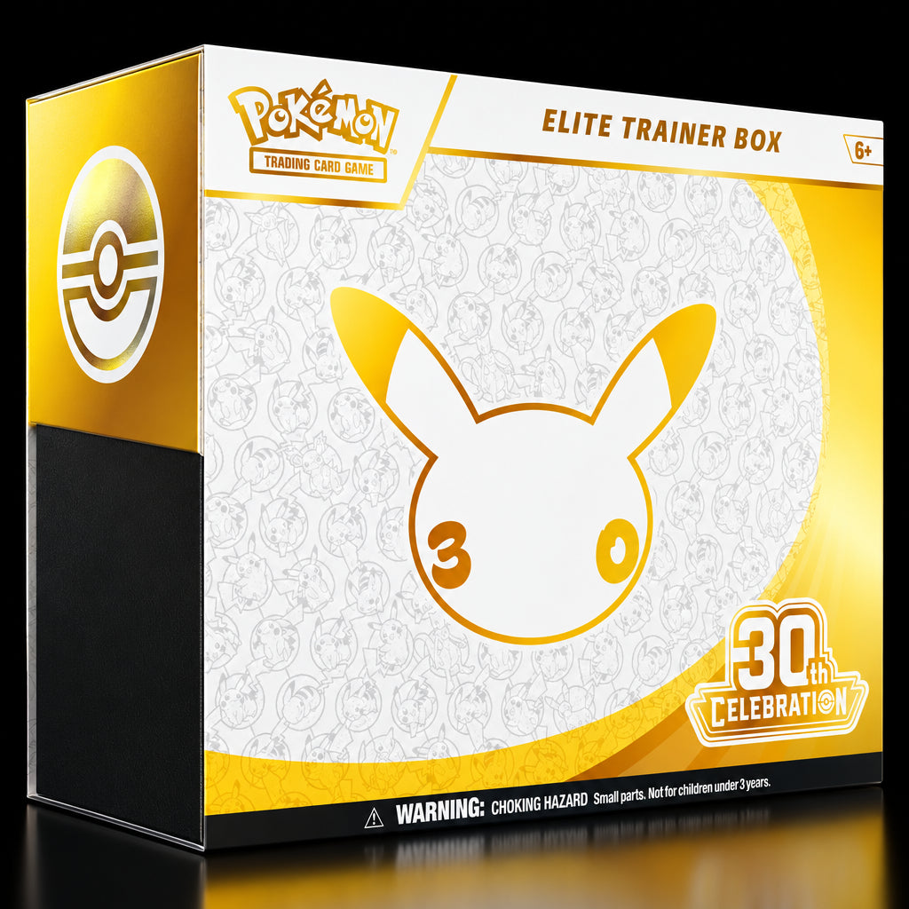 Pokémon TCG: 30th Celebration Elite Trainer Box (1 Full-Art Promo Card, 9 Booster Packs & Premium Accessories)