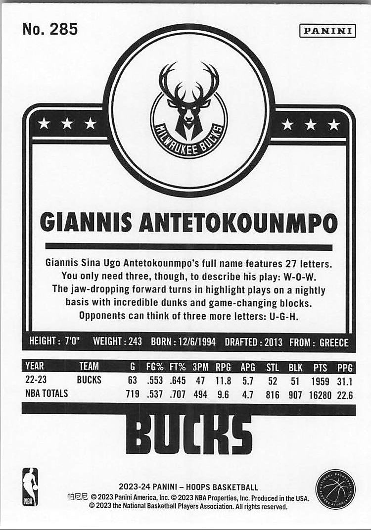 Giannis Antetokounmpo (Back)