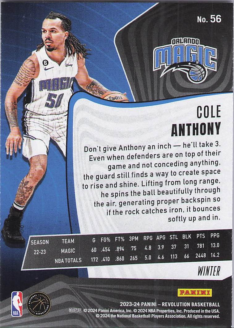Cole Anthony [Winter] (Back)