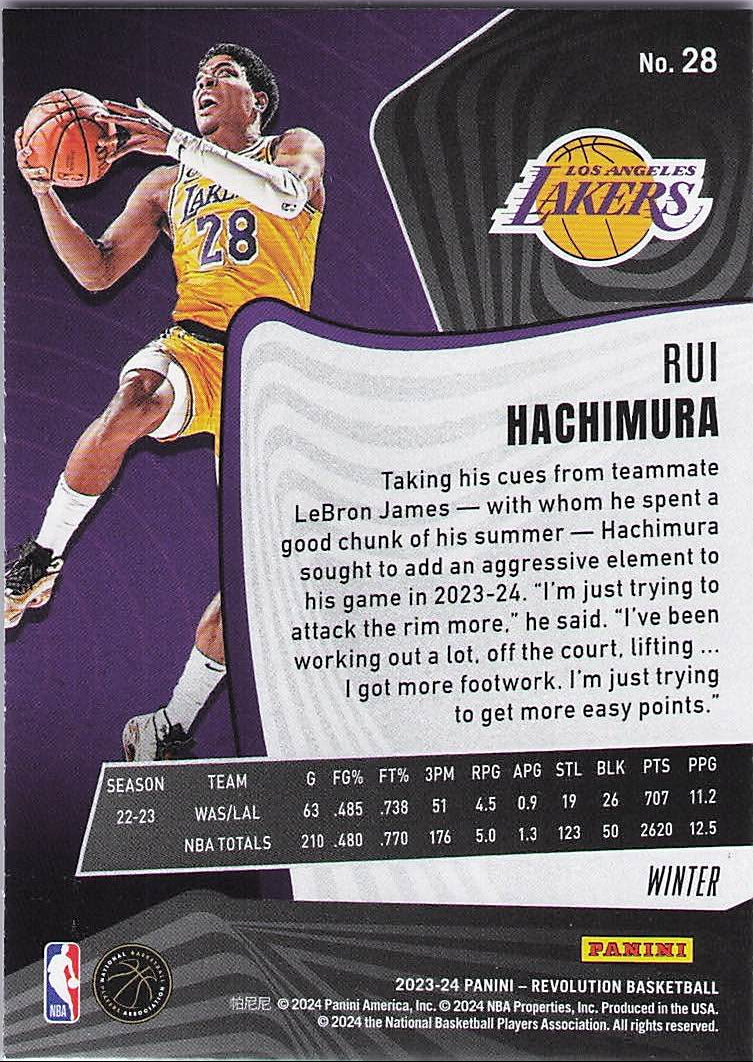 Rui Hachimura [Winter] (Back)
