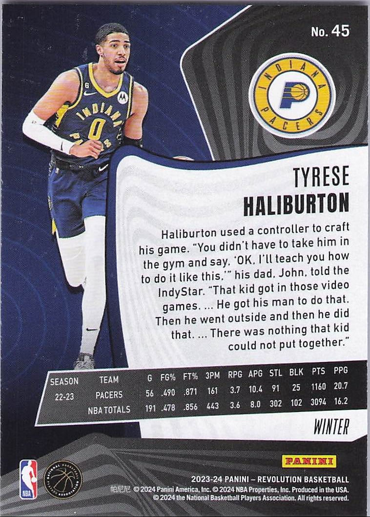 Tyrese Haliburton [Winter] (Back)
