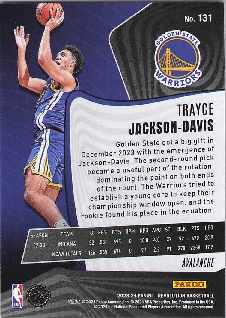 Trayce Jackson-Davis [Avalanche] (Back)