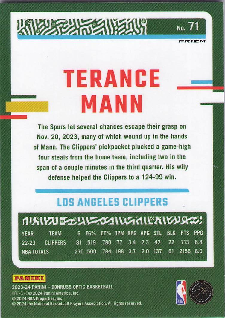 Terance Mann [Blue Velocity] (Back)