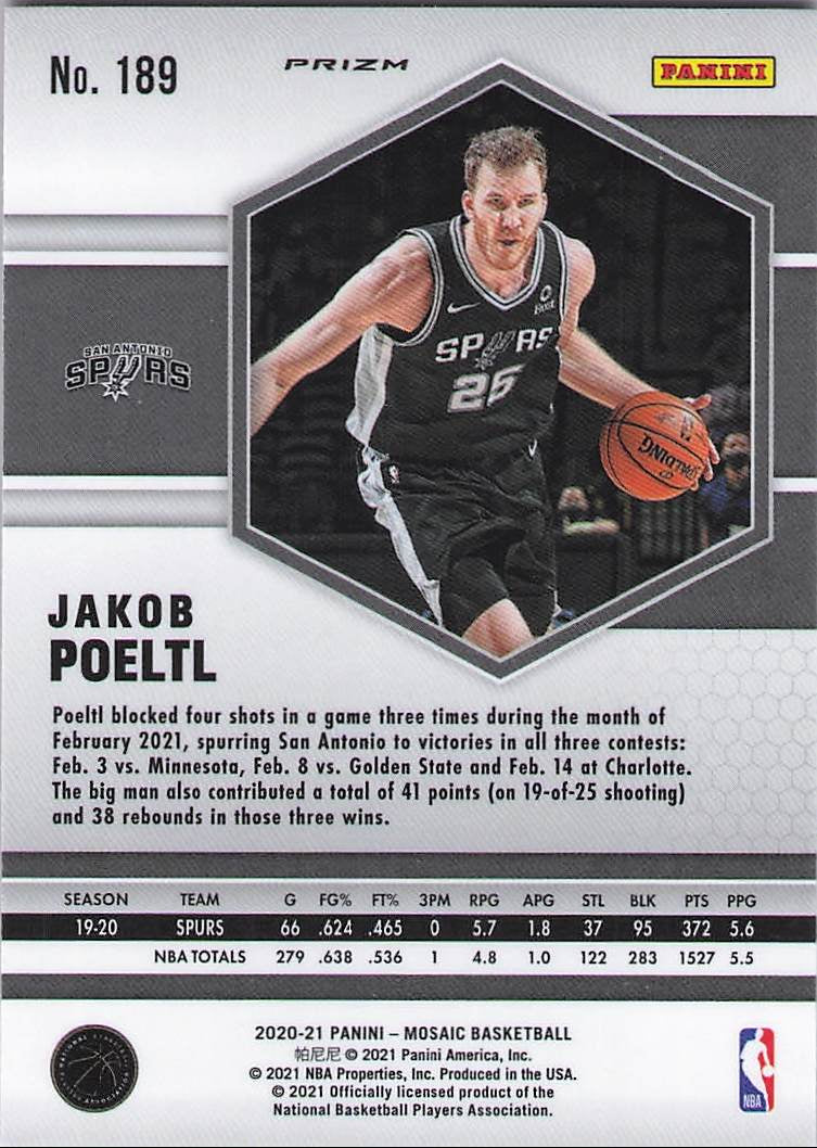 Jakob Poeltl [Reactive Red] (Back)