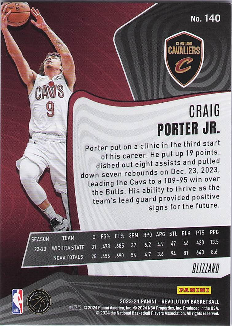 Craig Porter Jr. [Blizzard] (Back)
