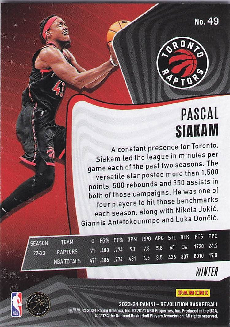 Pascal Siakam [Winter] (Back)