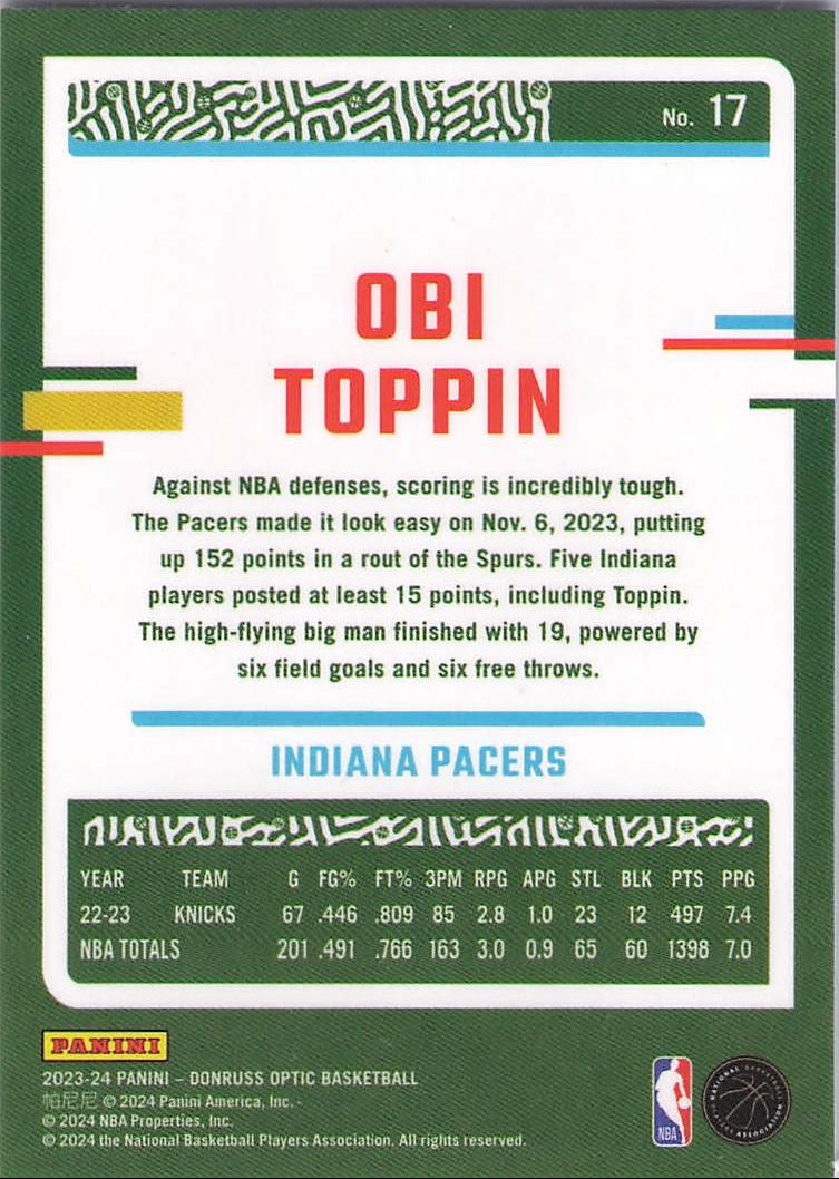 Obi Toppin (Back)
