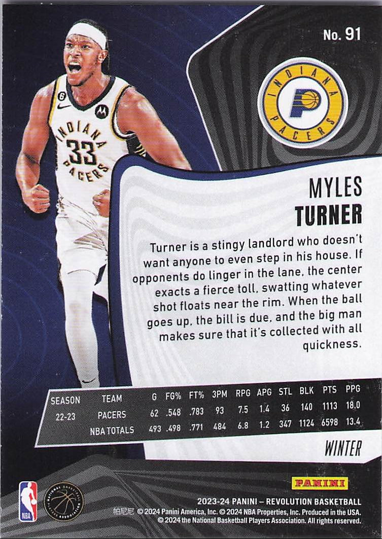Myles Turner [Winter] (Back)