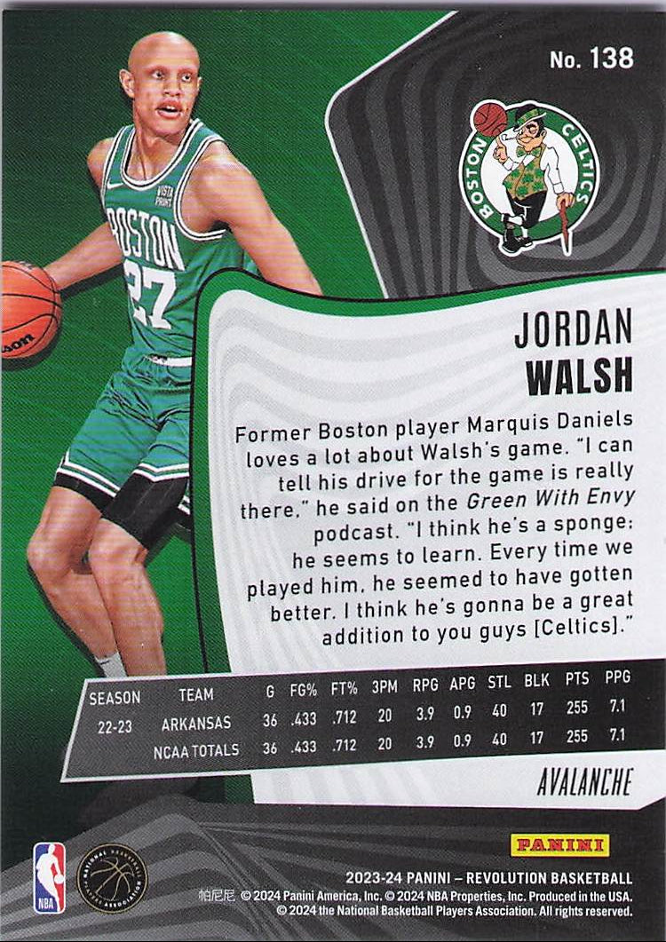 Jordan Walsh [Avalanche] (Back)