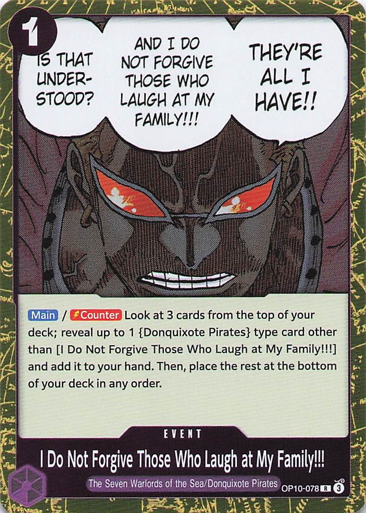 I Do Not Forgive Those Who Laugh at My Family!!!