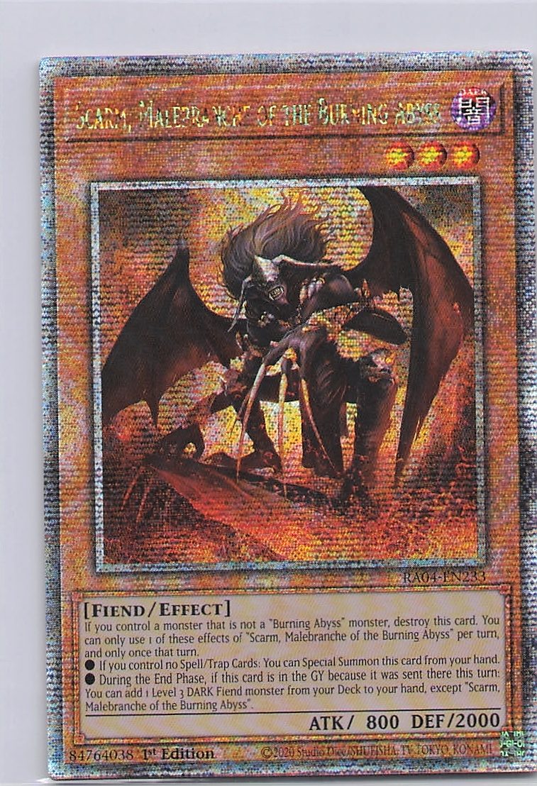 Scarm, Malebranche of the Burning Abyss (Quarter Century Secret Rare)