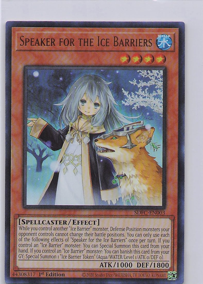 Speaker for the Ice Barriers